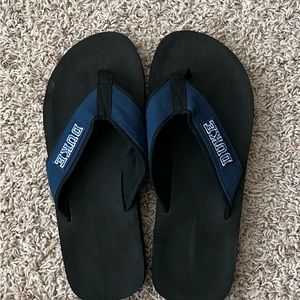 Duke Blue Devils flip flops Size large mens size 9-10